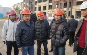 湖州市質(zhì)監(jiān)站、公共事業(yè)中心相關(guān)領(lǐng)導(dǎo)帶班參觀達(dá)昌府標(biāo)桿工地